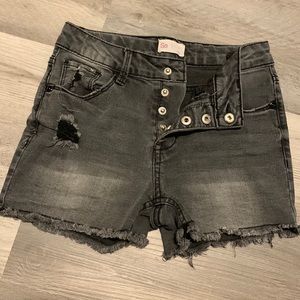 Girls (size 10) faded black jean shorts